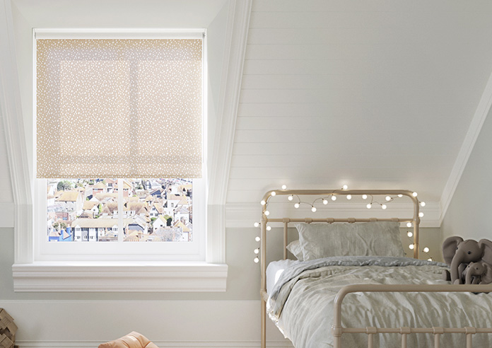 Dots and Spots, Toasted Oatmeal - Roller Blind - Image 3